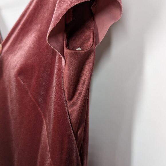 Jenny Yoo Marin Velvet V-Neck Maxi Dress Wrap Gown Size 6 Women's Preowned - Picture 8 of 11